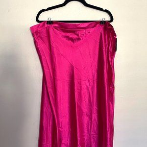 Pink Satin Slip Skirt